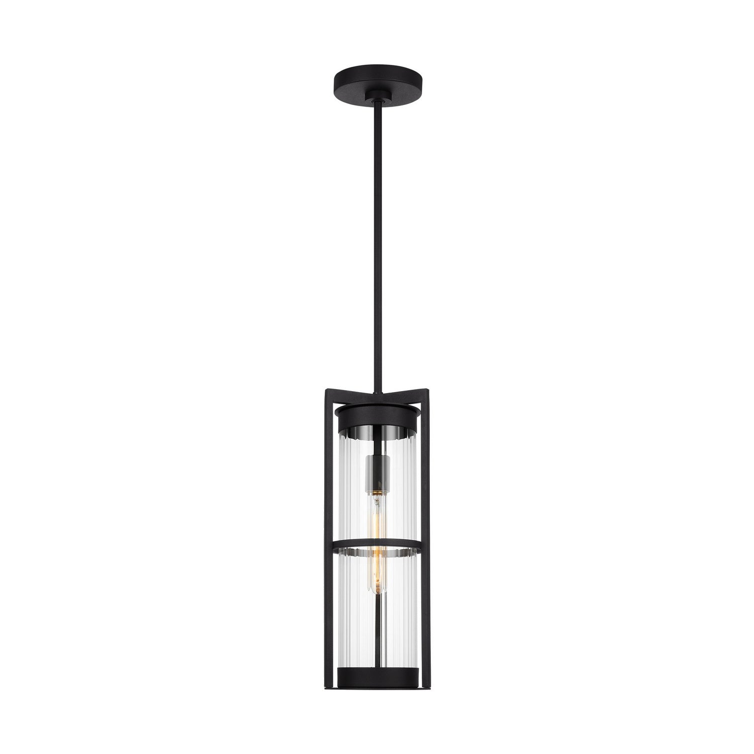 Visual Comfort Studio - 6226701-12 - One Light Outdoor Pendant - Alcona - Black