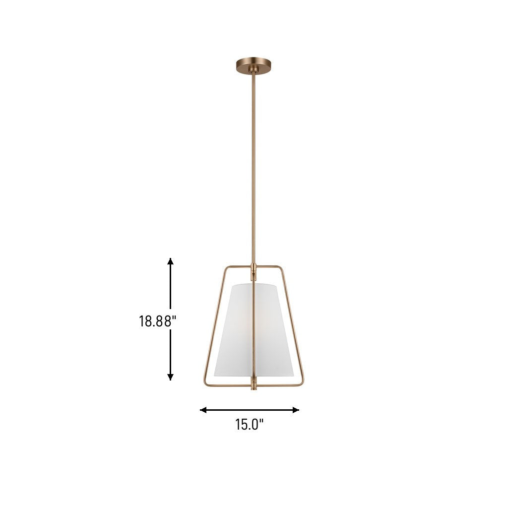 Visual Comfort Studio - 6507401-848 - One Light Pendant - Allis - Satin Brass