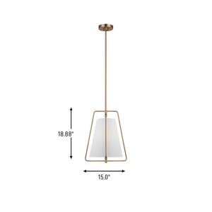 Visual Comfort Studio - 6507401-848 - One Light Pendant - Allis - Satin Brass