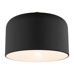 Visual Comfort Studio - 7505401-112 - One Light Flush Mount - Malone - Midnight Black