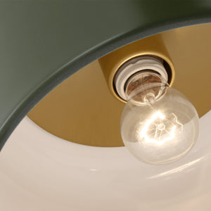 Visual Comfort Studio - 7505401-145 - One Light Flush Mount - Malone - Olive