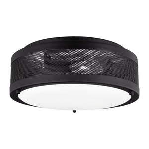 Visual Comfort Studio - 7532003-112 - Three Light Flush Mount - Vander - Midnight Black