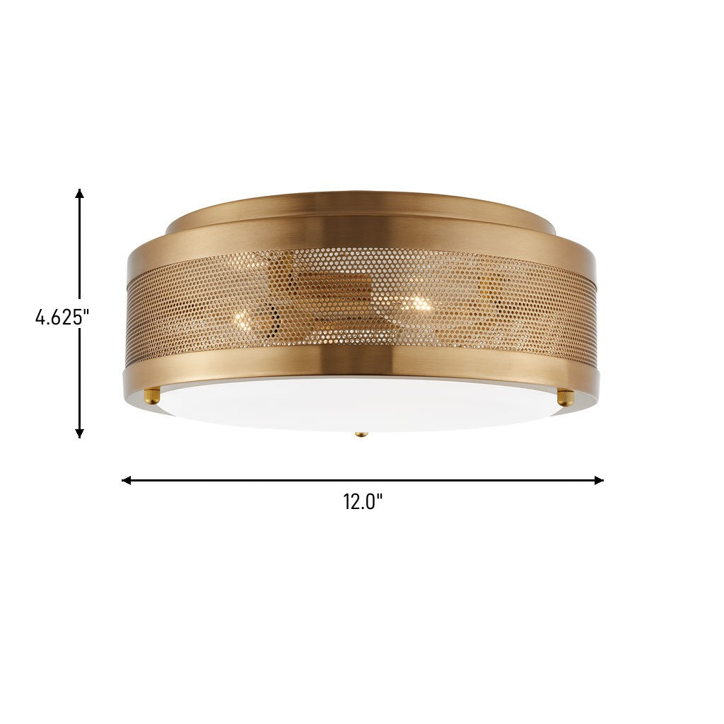 Visual Comfort Studio - 7532003-848 - Three Light Flush Mount - Vander - Satin Brass
