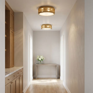 Visual Comfort Studio - 7532003-848 - Three Light Flush Mount - Vander - Satin Brass