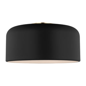 Visual Comfort Studio - 7605401-112 - One Light Flush Mount - Malone - Midnight Black