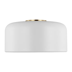 Visual Comfort Studio - 7605401-115 - One Light Flush Mount - Malone - Matte White