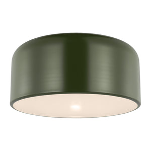 Visual Comfort Studio - 7605401-145 - One Light Flush Mount - Malone - Olive