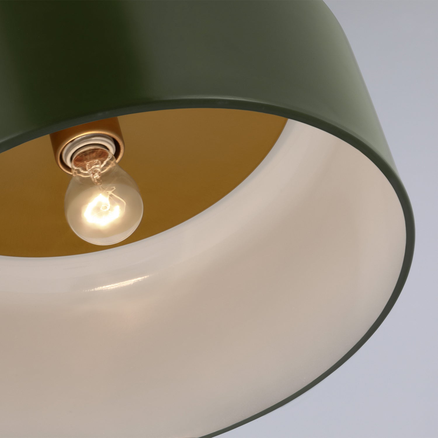 Visual Comfort Studio - 7705401-145 - One Light Flush Mount - Malone - Olive