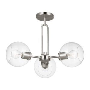 Visual Comfort Studio - 7755703-962 - Three Light Semi-Flush Mount - Codyn - Brushed Nickel