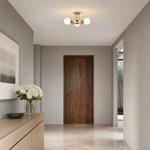 Visual Comfort Studio - 7761603-848 - Three Light Semi-Flush Mount - Clybourn - Satin Brass