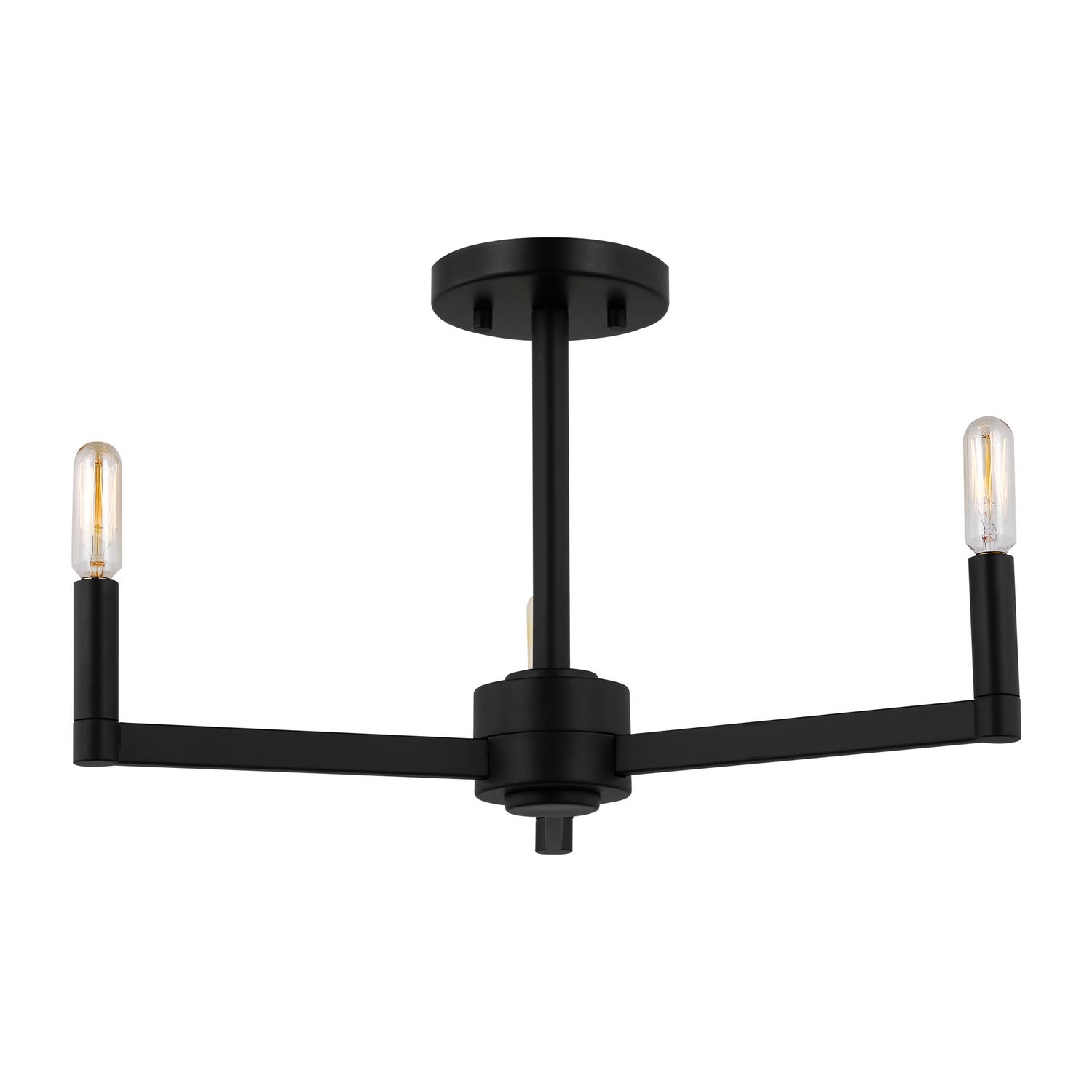 Visual Comfort Studio - 7764203-112 - Three Light Semi-Flush Mount - Fullton - Midnight Black