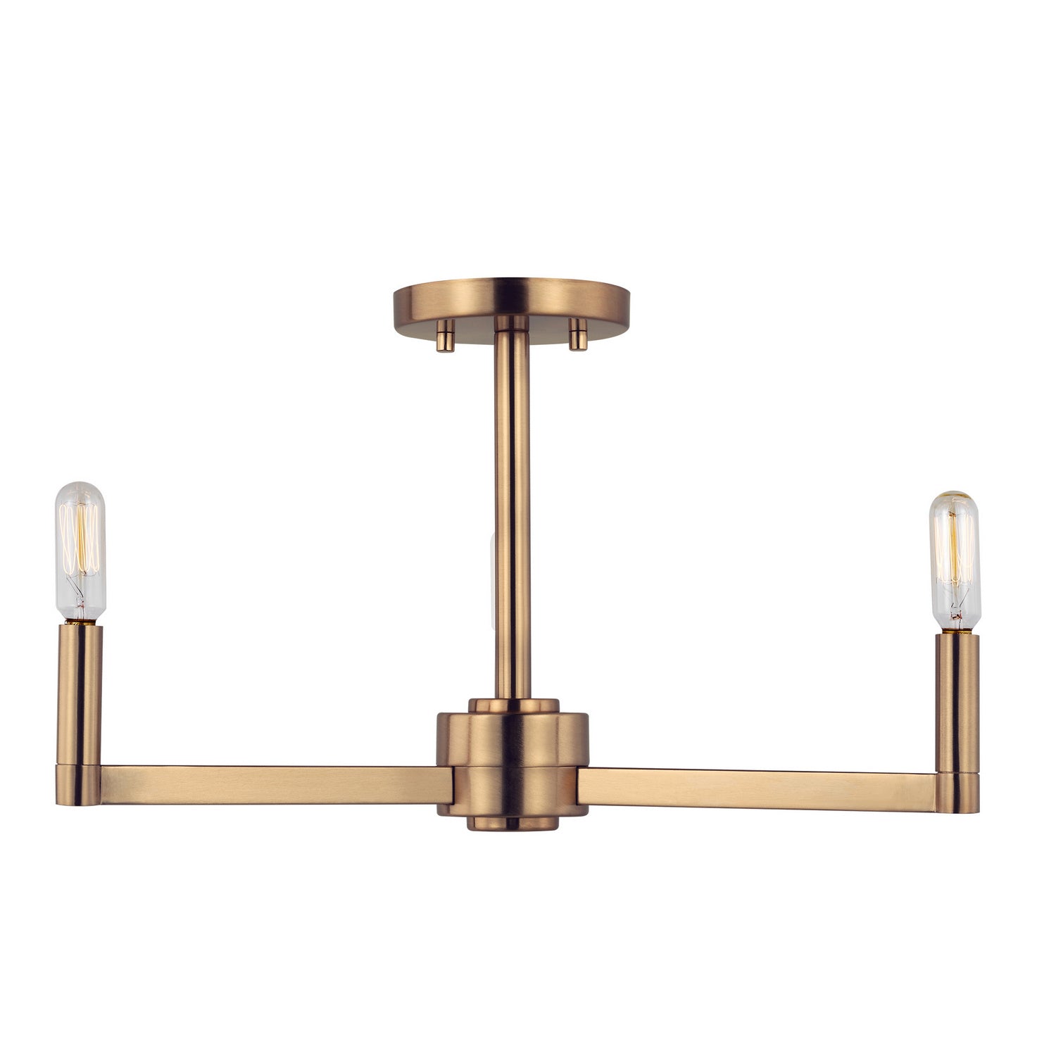 Visual Comfort Studio - 7764203-848 - Three Light Semi-Flush Mount - Fullton - Satin Brass