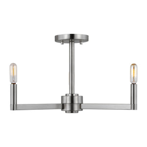 Visual Comfort Studio - 7764203-962 - Three Light Semi-Flush Mount - Fullton - Brushed Nickel