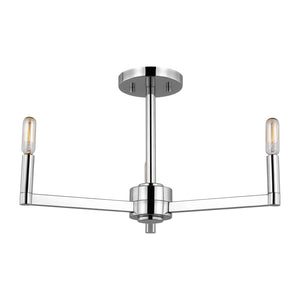 Visual Comfort Studio - 7764203EN-05 - LED Semi-Flush Mount - Fullton - Chrome