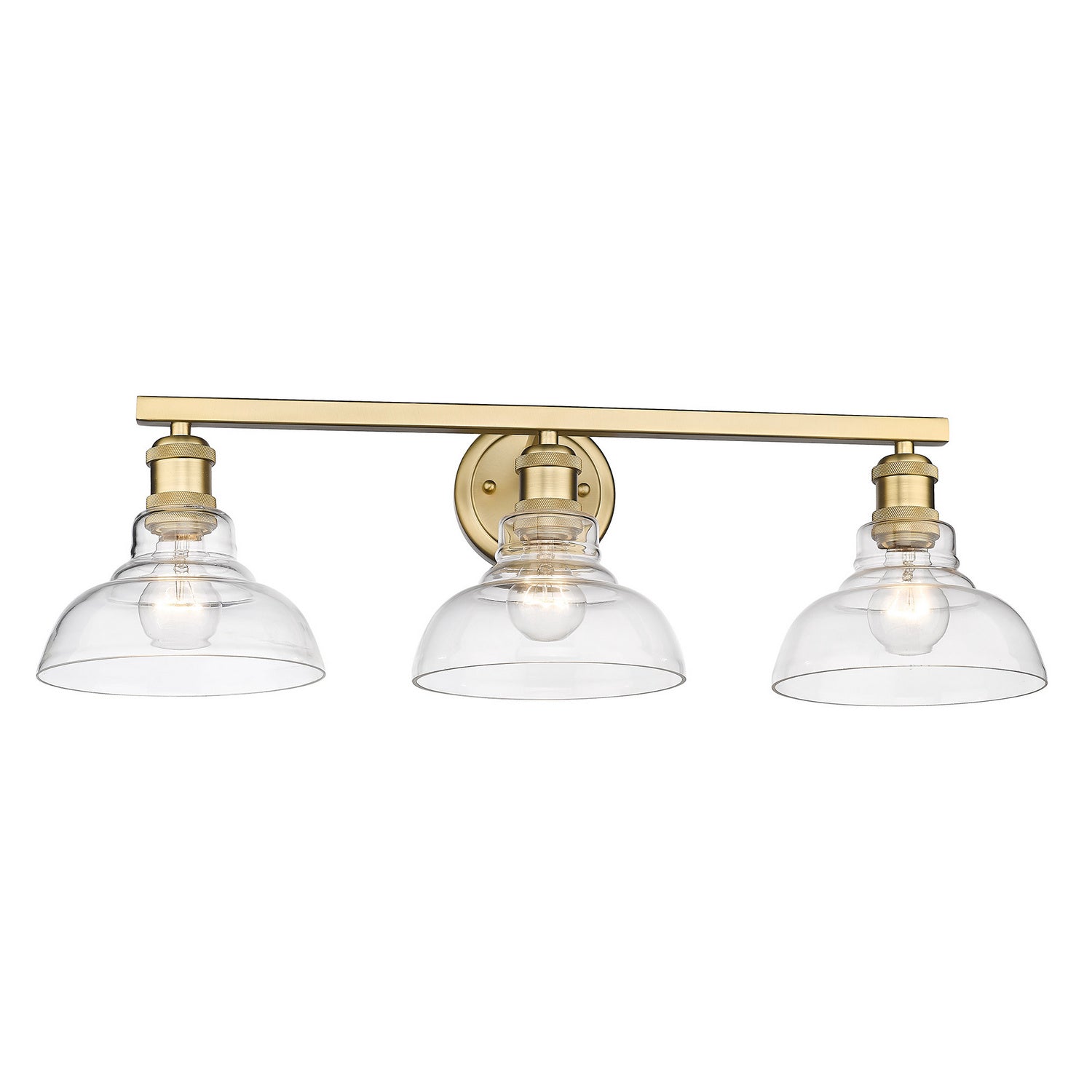 Golden - 0305-BA3 BCB-CLR - Three Light Bath Vanity - Carver BCB - Brushed Champagne Bronze