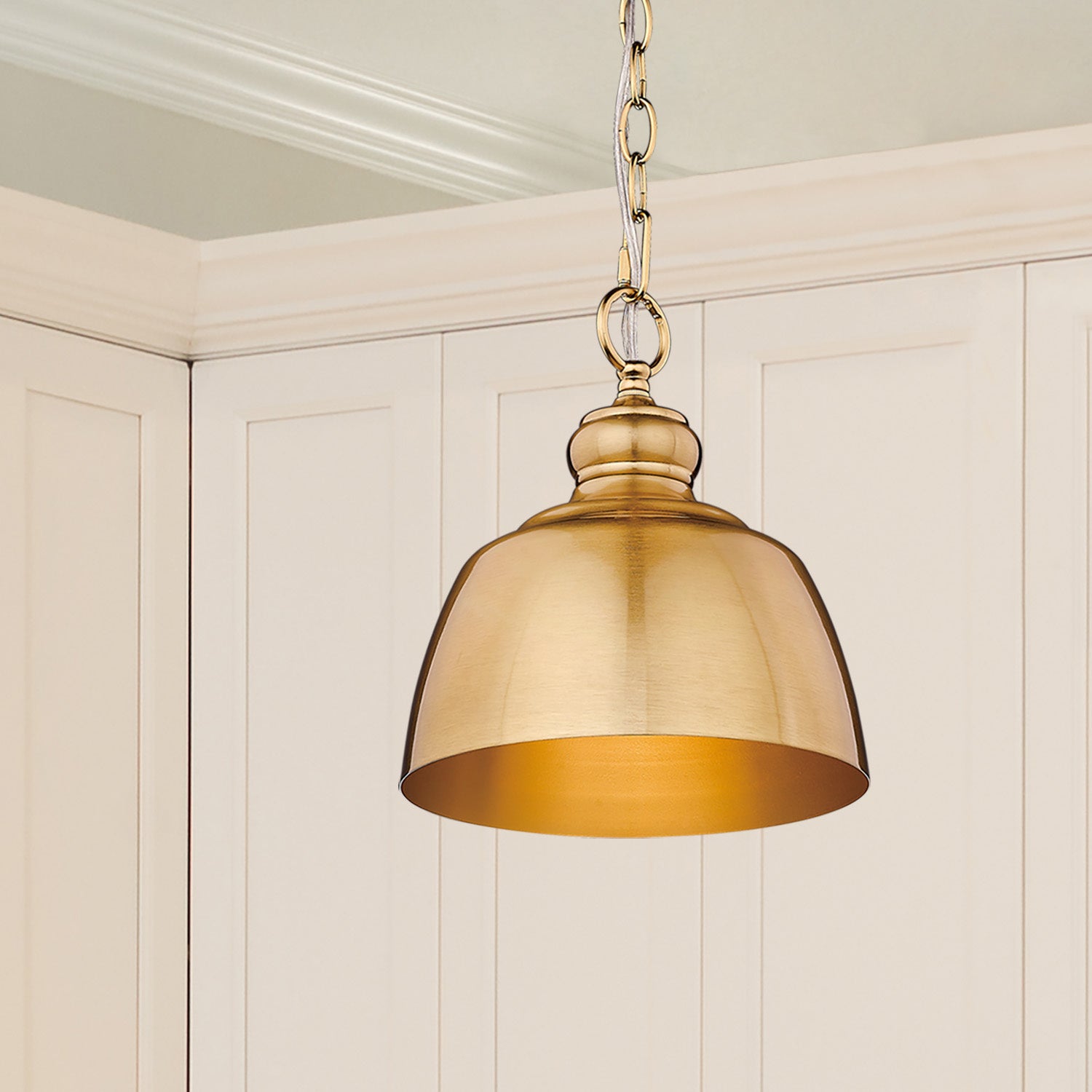 Golden - 0316-M1L MBG - One Light Mini Pendant - Holmes MBG - Modern Brushed Gold