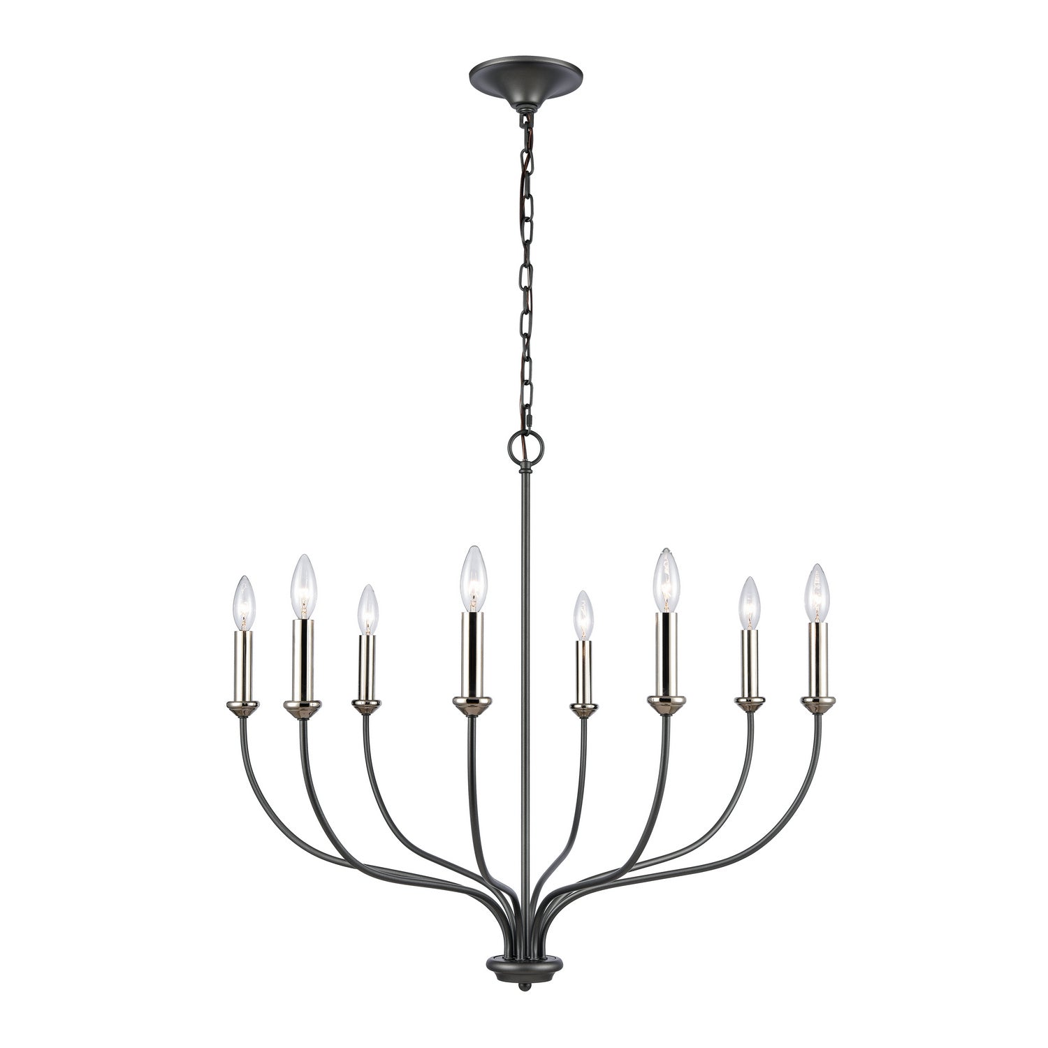 ELK Home - 63097/8 - Eight Light Chandelier - Madeline - Dark Gray