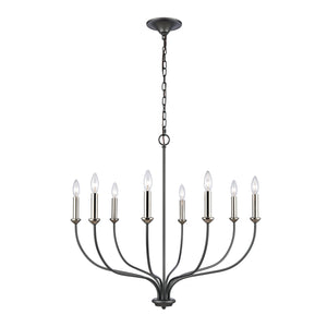 ELK Home - 63097/8 - Eight Light Chandelier - Madeline - Dark Gray