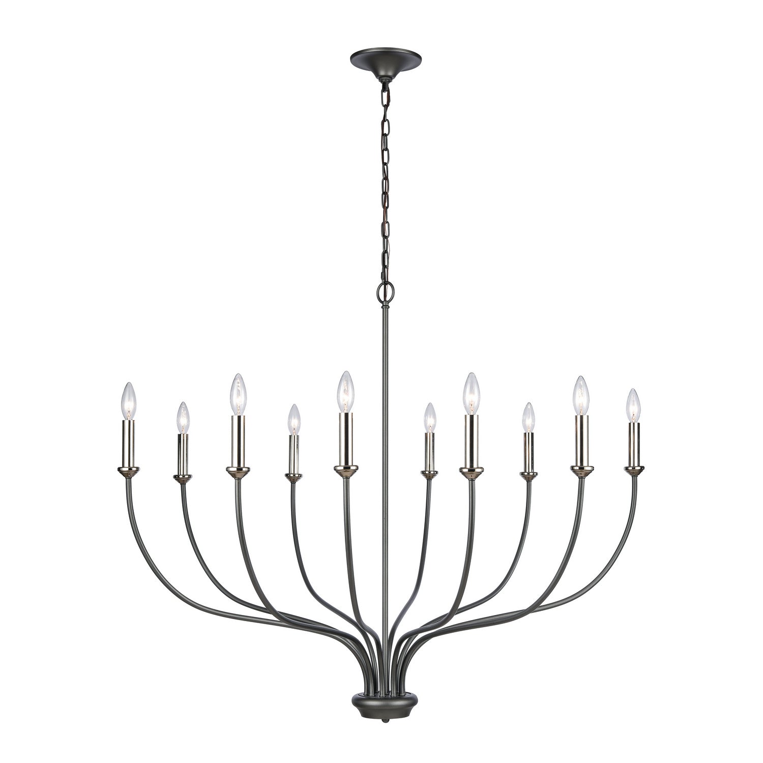 ELK Home - 63098/10 - Ten Light Chandelier - Madeline - Dark Gray