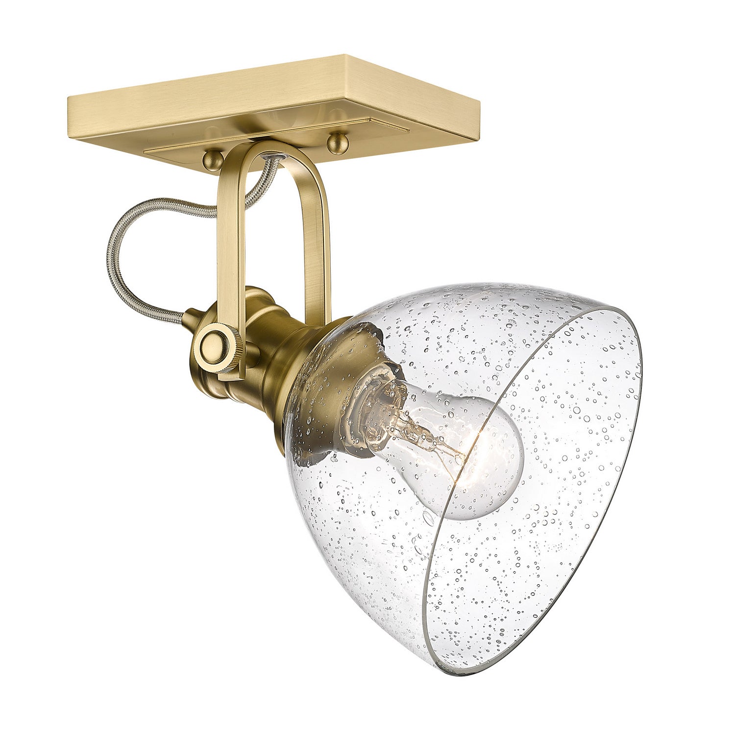 Golden - 3118-1SF BCB-SD - One Light Semi-Flush Mount - Hines BCB - Brushed Champagne Bronze