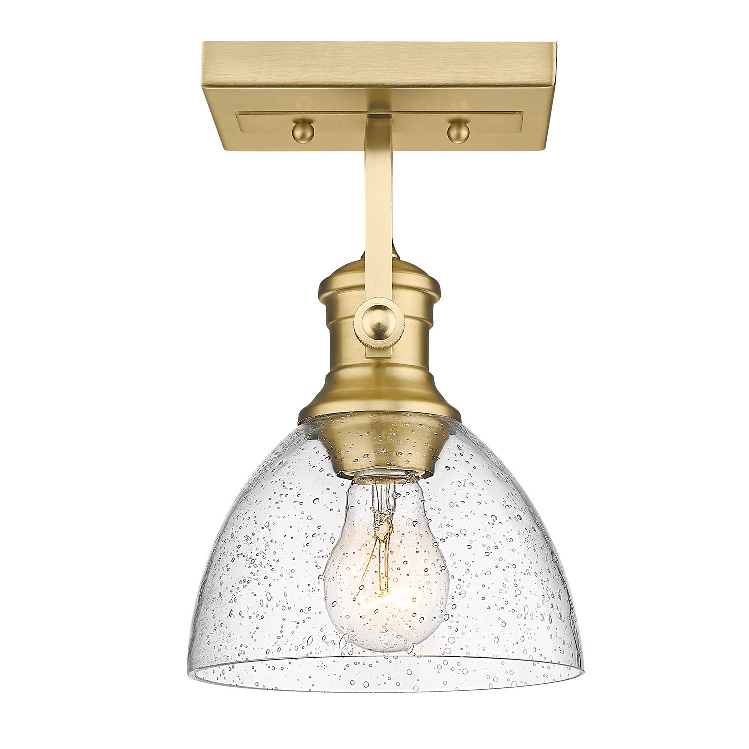 Golden - 3118-1SF BCB-SD - One Light Semi-Flush Mount - Hines BCB - Brushed Champagne Bronze