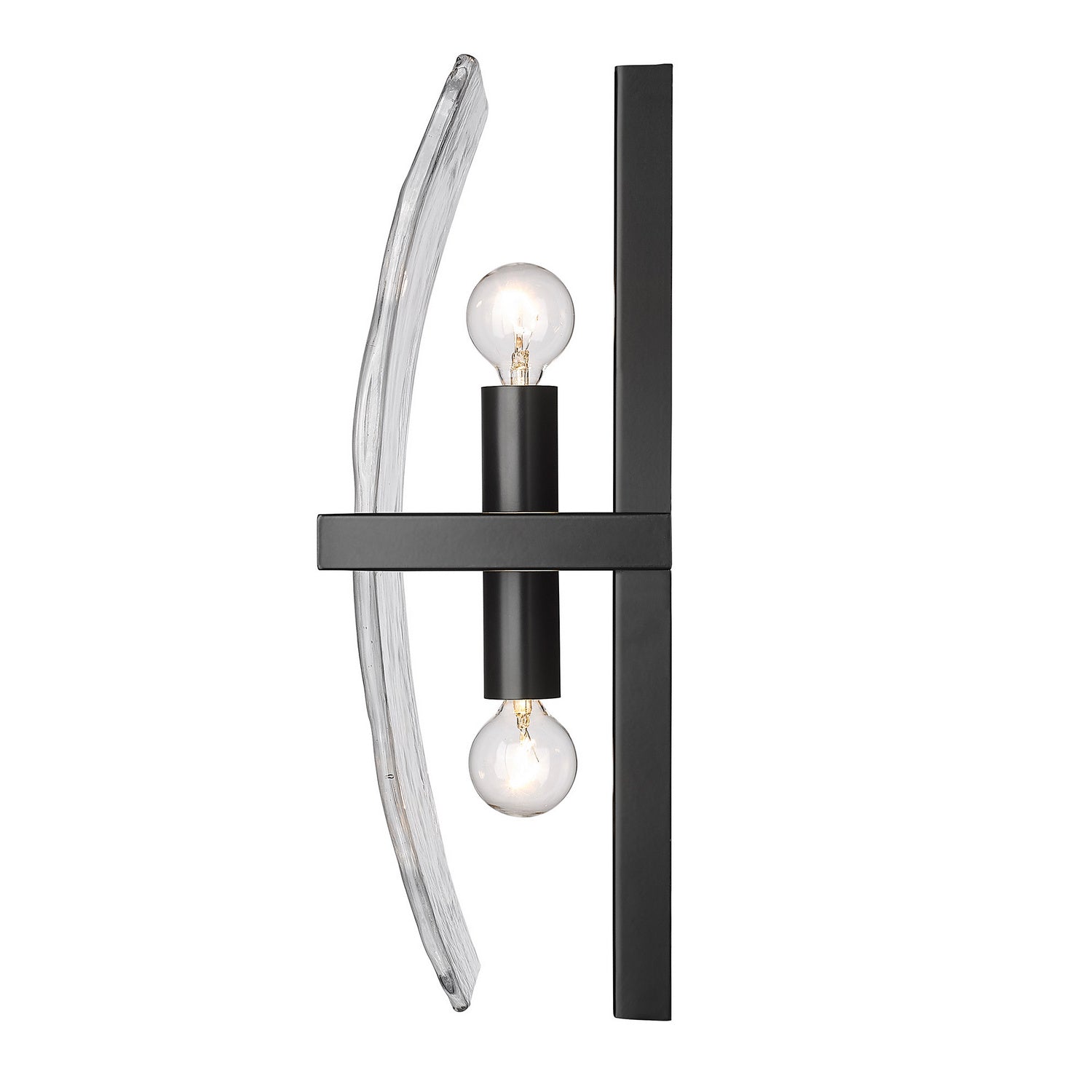 Golden - 3164-WSC BLK-HWG - Two Light Wall Sconce - Aenon - Matte Black