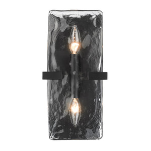 Golden - 3164-WSC BLK-HWG - Two Light Wall Sconce - Aenon - Matte Black