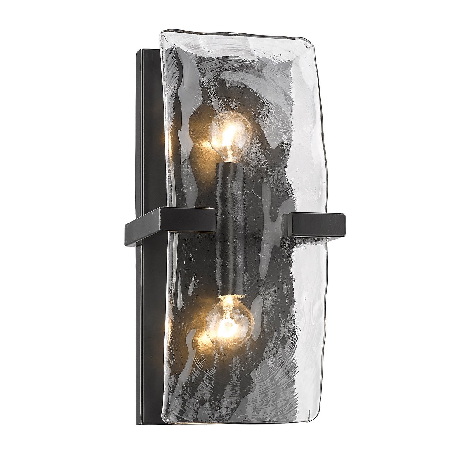 Golden - 3164-WSC BLK-HWG - Two Light Wall Sconce - Aenon - Matte Black