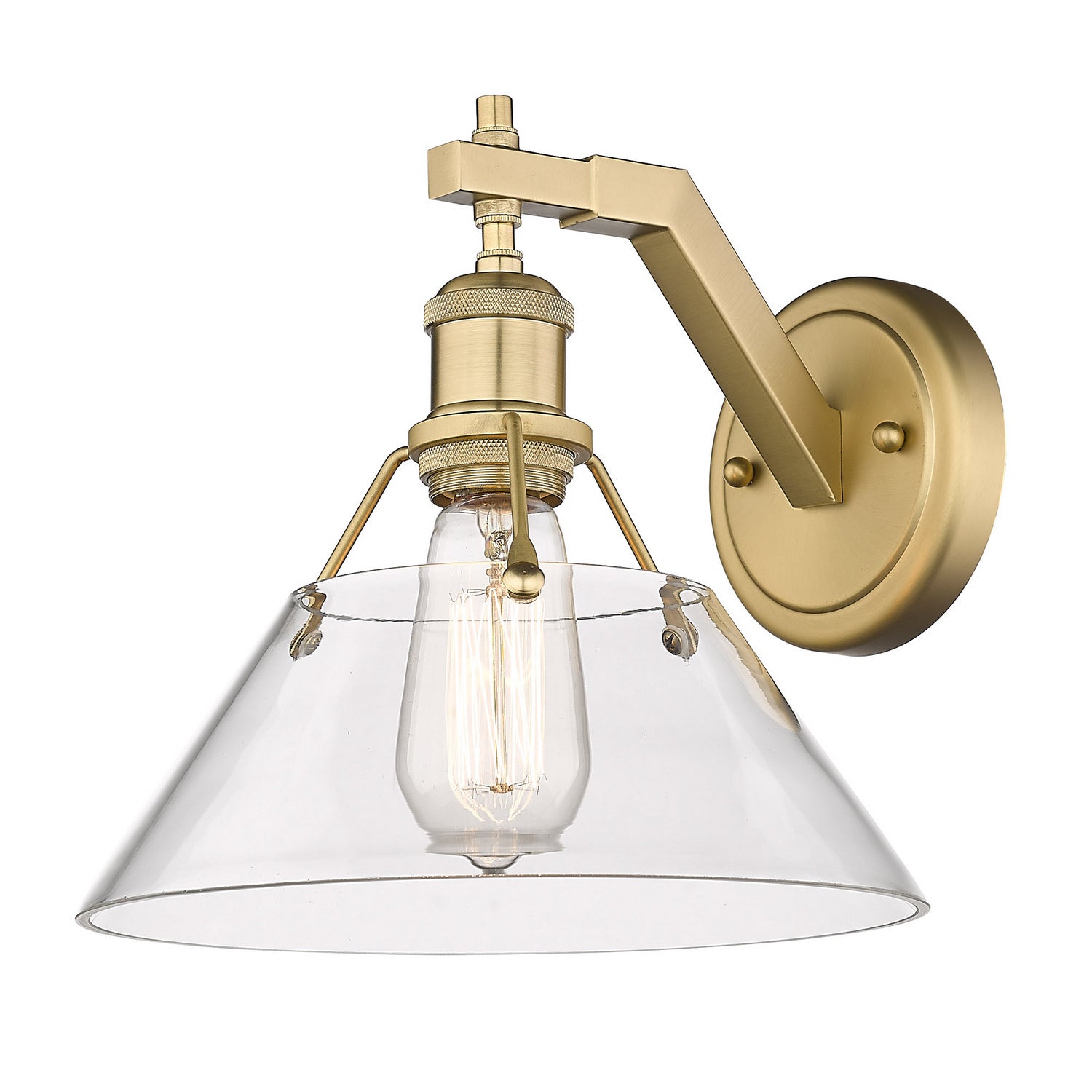 Golden - 3306-1W BCB-CLR - One Light Wall Sconce - Orwell BCB - Brushed Champagne Bronze