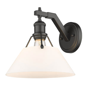 Golden - 3306-1W BLK-OP - One Light Wall Sconce - Orwell BLK - Matte Black