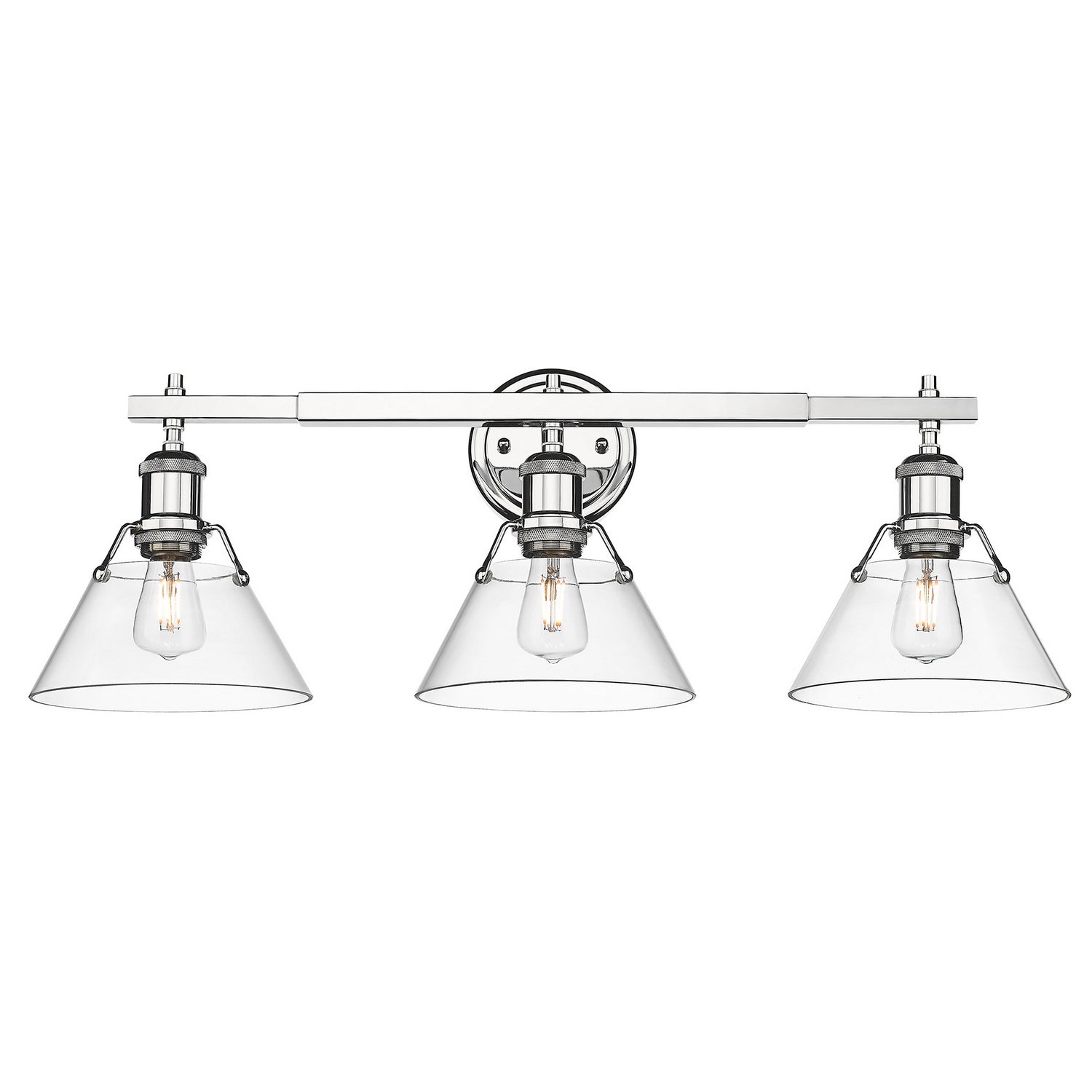 Golden - 3306-BA3 CH-CLR - Three Light Bath Vanity - Orwell CH - Chrome