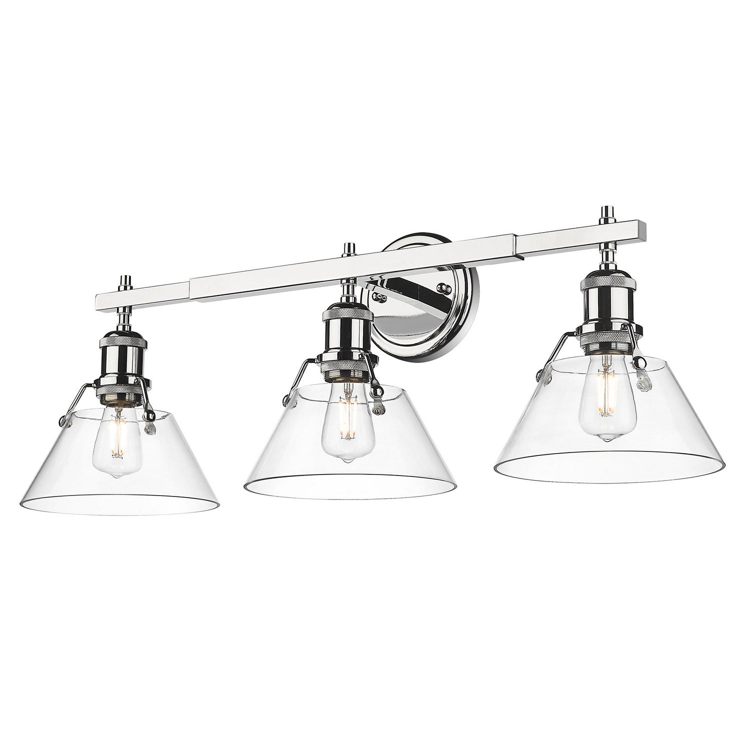 Golden - 3306-BA3 CH-CLR - Three Light Bath Vanity - Orwell CH - Chrome