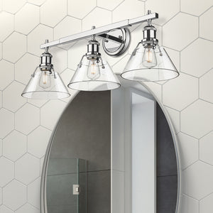 Golden - 3306-BA3 CH-CLR - Three Light Bath Vanity - Orwell CH - Chrome