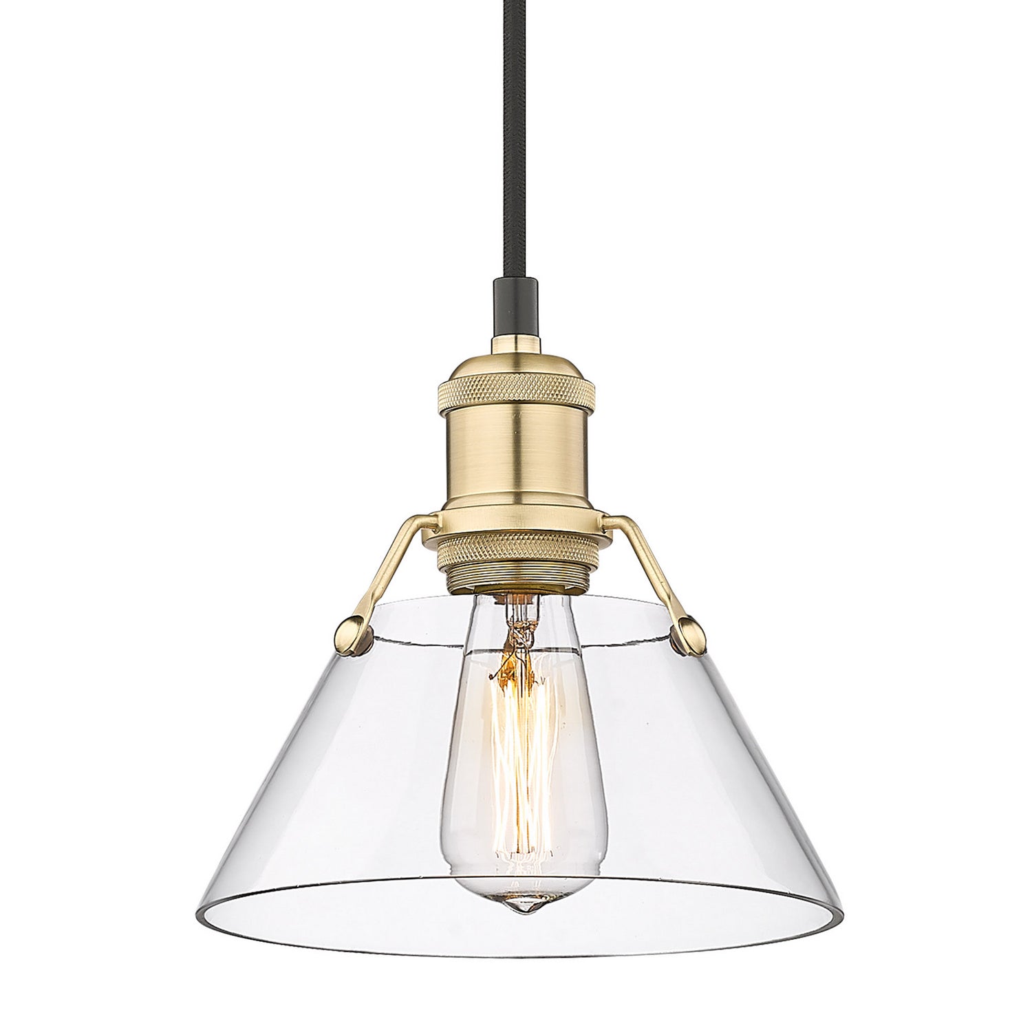 Golden - 3306-S BCB-CLR - One Light Mini Pendant - Orwell BCB - Brushed Champagne Bronze