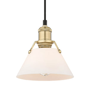 Golden - 3306-S BCB-OP - One Light Mini Pendant - Orwell BCB - Brushed Champagne Bronze