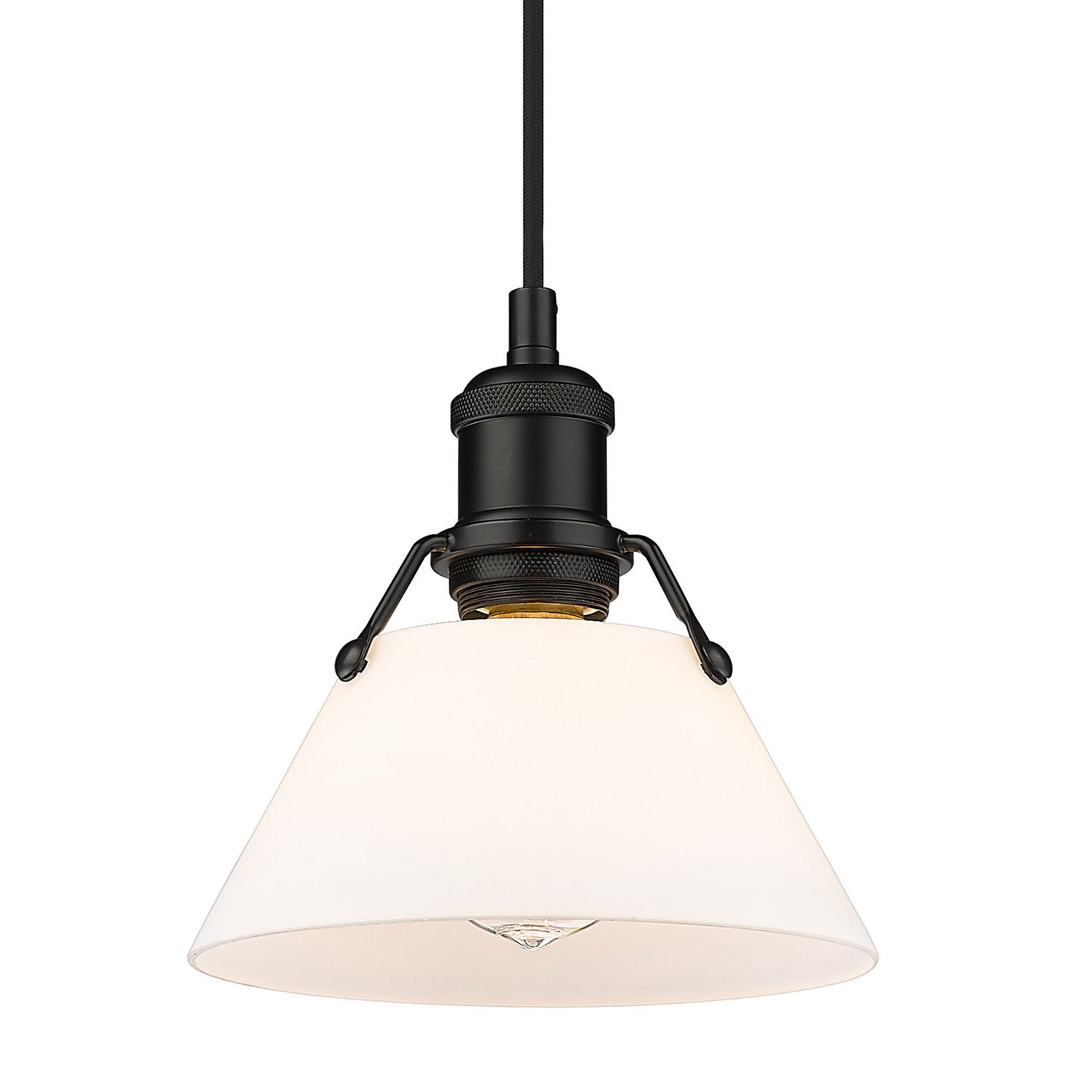 Golden - 3306-S BLK-OP - One Light Mini Pendant - Orwell BLK - Matte Black