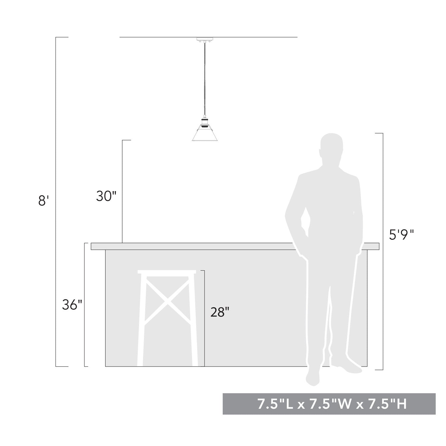 Golden - 3306-S PW-OP - One Light Mini Pendant - Orwell PW - Pewter