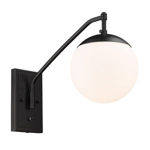 Golden - 3699-A1W BLK-OP - One Light Wall Sconce - Glenn BLK - Matte Black