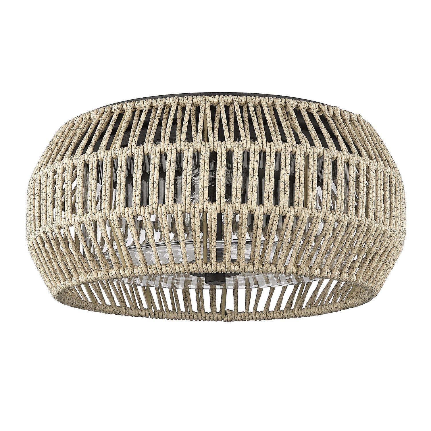 Golden - 6073-OFM NB-SS - Two Light Outdoor Flush Mount - Seabrooke - Natural Black