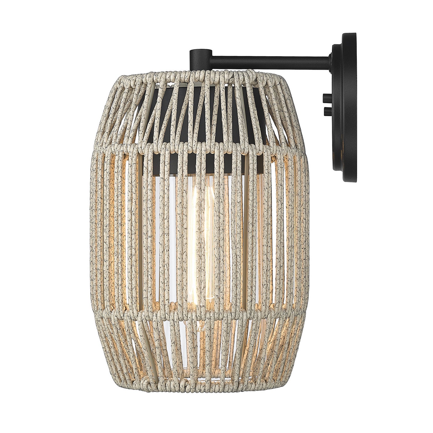 Golden - 6073-OWM NB-SS - One Light Outdoor Wall Sconce - Seabrooke - Natural Black