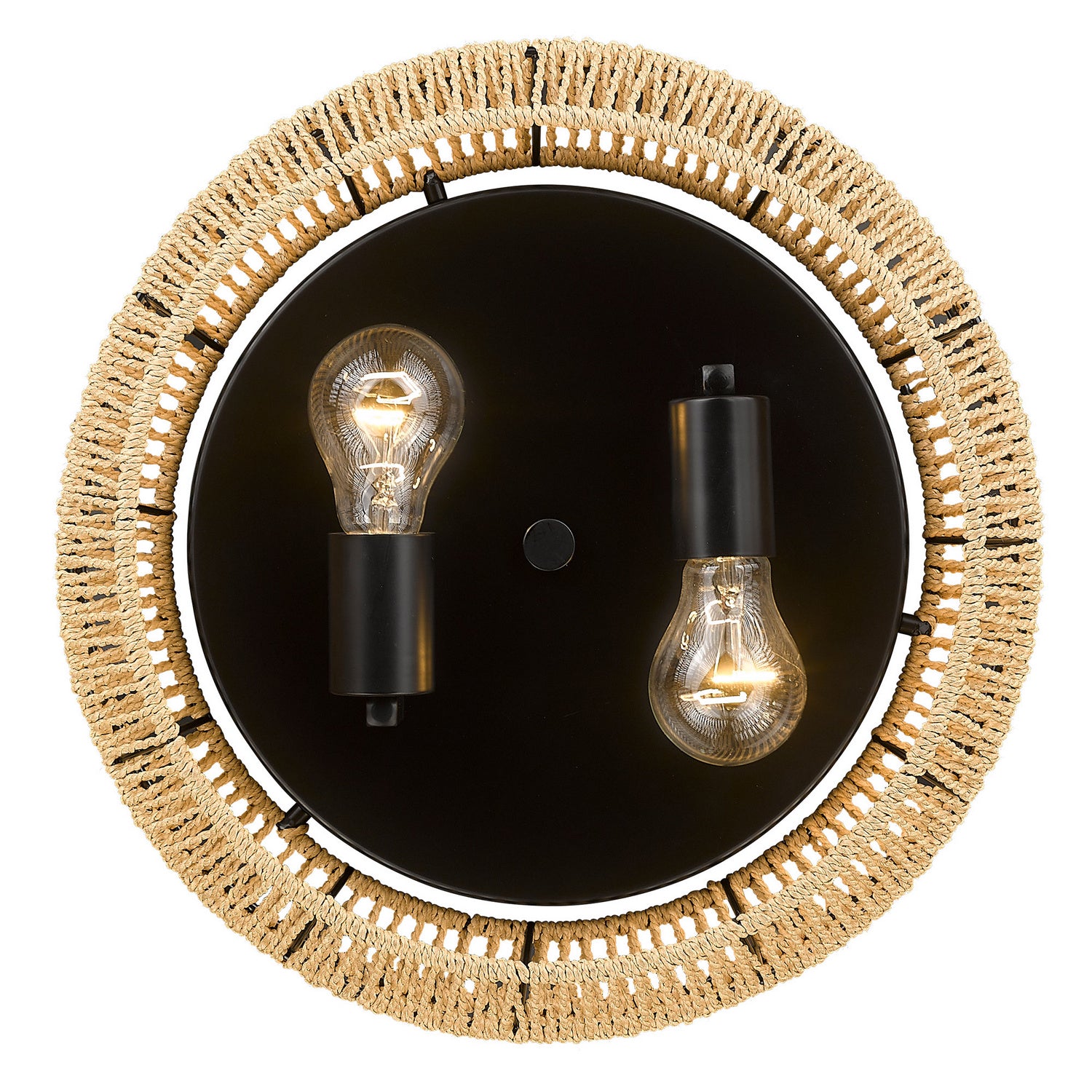 Golden - 6076-FM BLK-NR - Two Light Flush Mount - Marlee - Matte Black