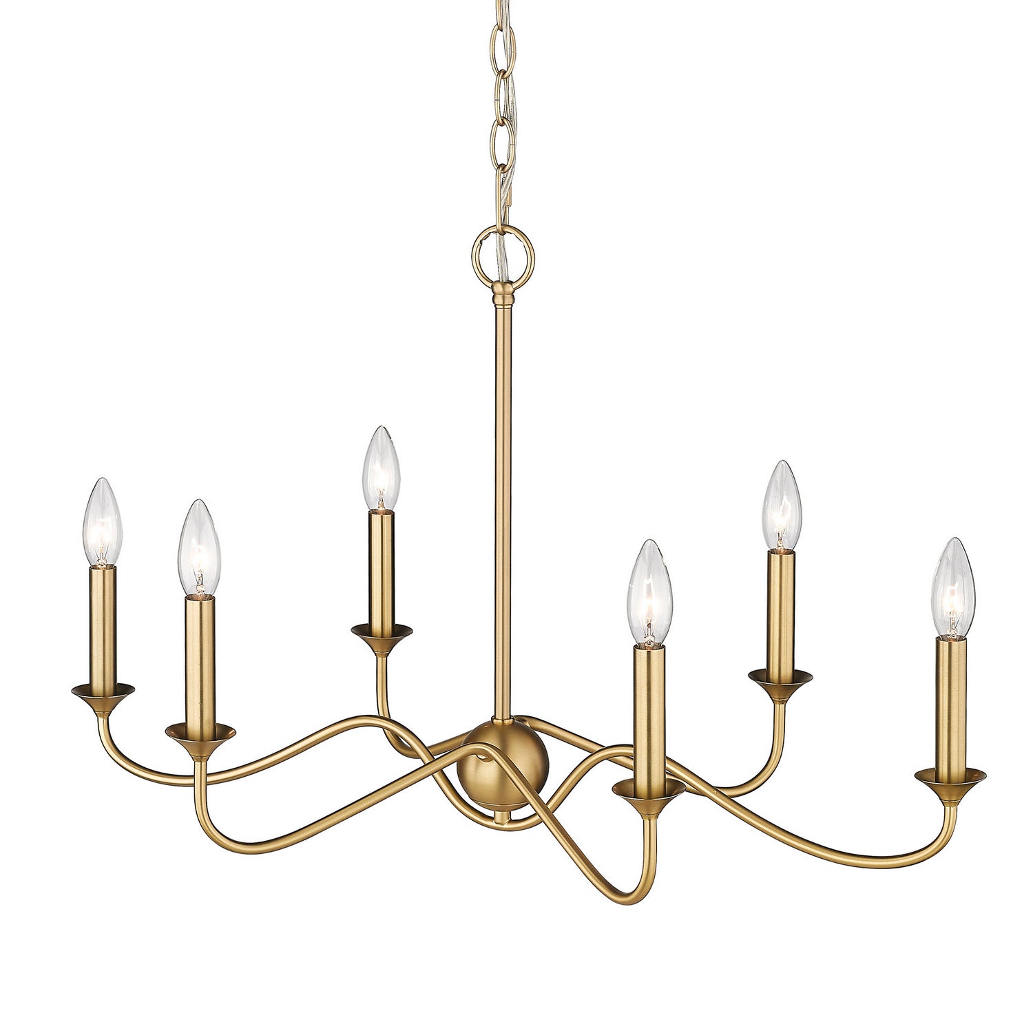 Golden - 8316-LP BCB - Six Light Pendant - Tierney BCB - Brushed Champagne Bronze