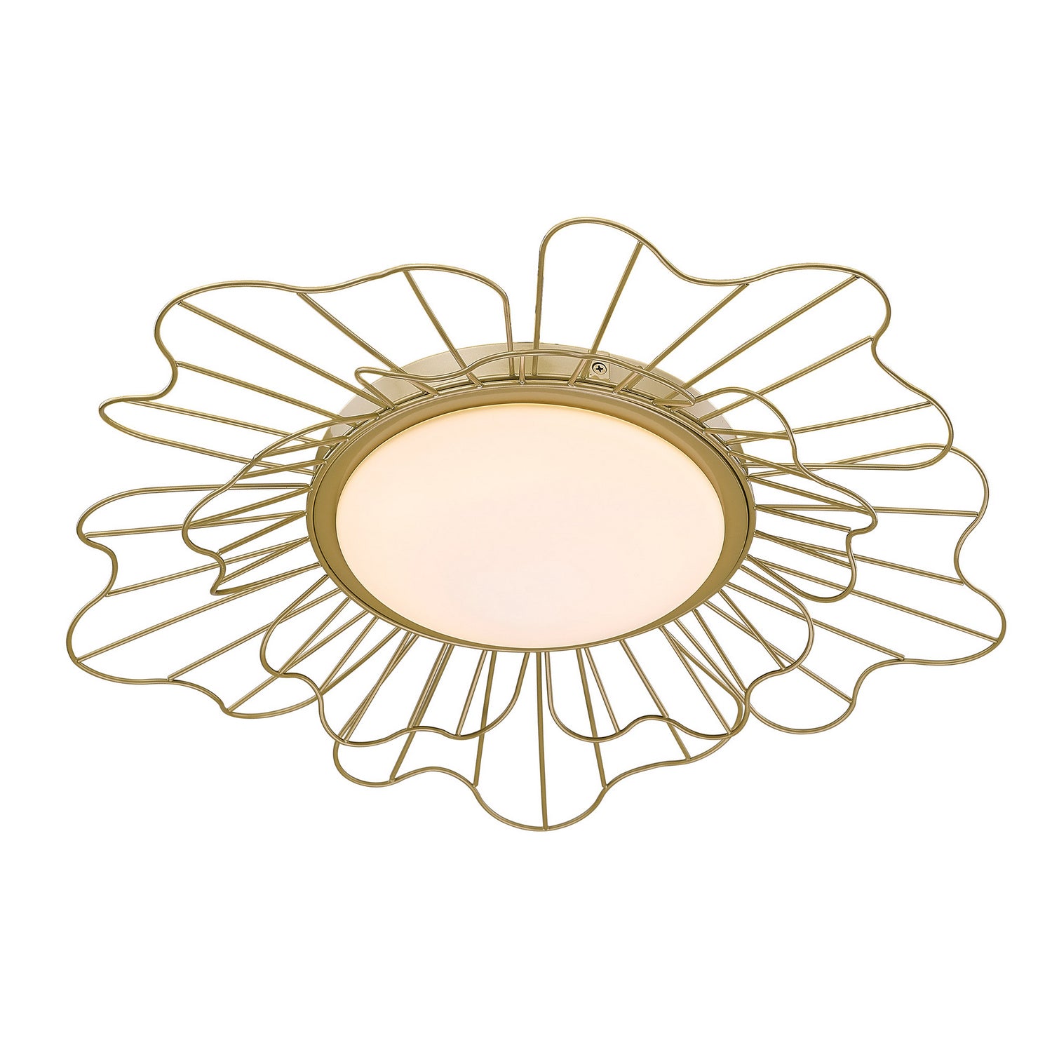 Golden - 9132-FM24 LOG-OP - LED Flush Mount - Yasmin LOG - Light Olympic Gold