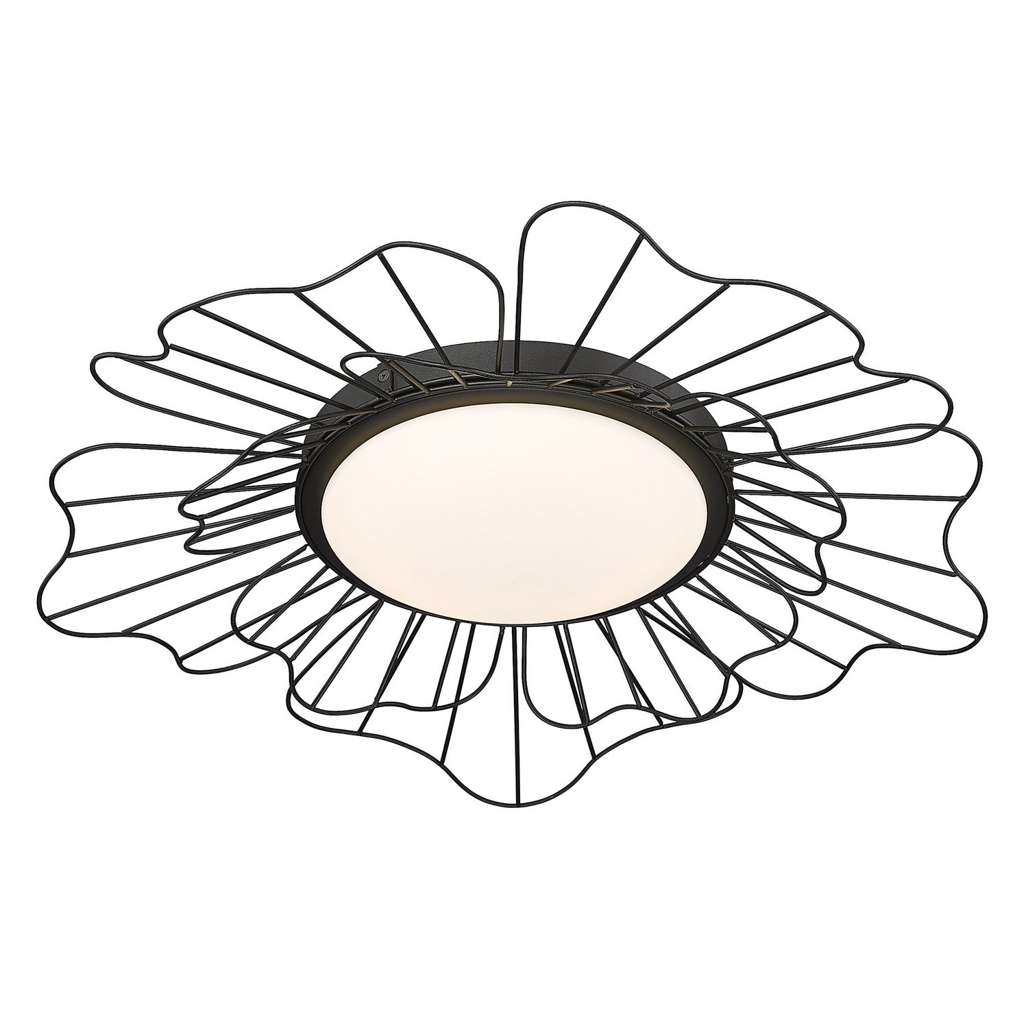 Golden - 9132-FM24 NB-OP - LED Flush Mount - Yasmin NB - Natural Black