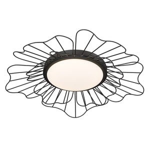 Golden - 9132-FM24 NB-OP - LED Flush Mount - Yasmin NB - Natural Black