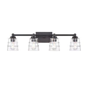 ELK Home - 67983/4 - Four Light Vanity - Pulsate - Matte Black