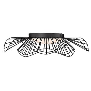 Golden - 9136-FM24 NB-OP - LED Flush Mount - Elena - Natural Black