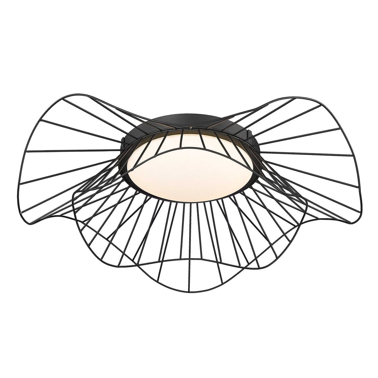 Golden - 9136-FM24 NB-OP - LED Flush Mount - Elena - Natural Black