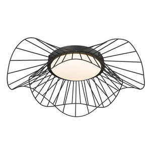 Golden - 9136-FM24 NB-OP - LED Flush Mount - Elena - Natural Black