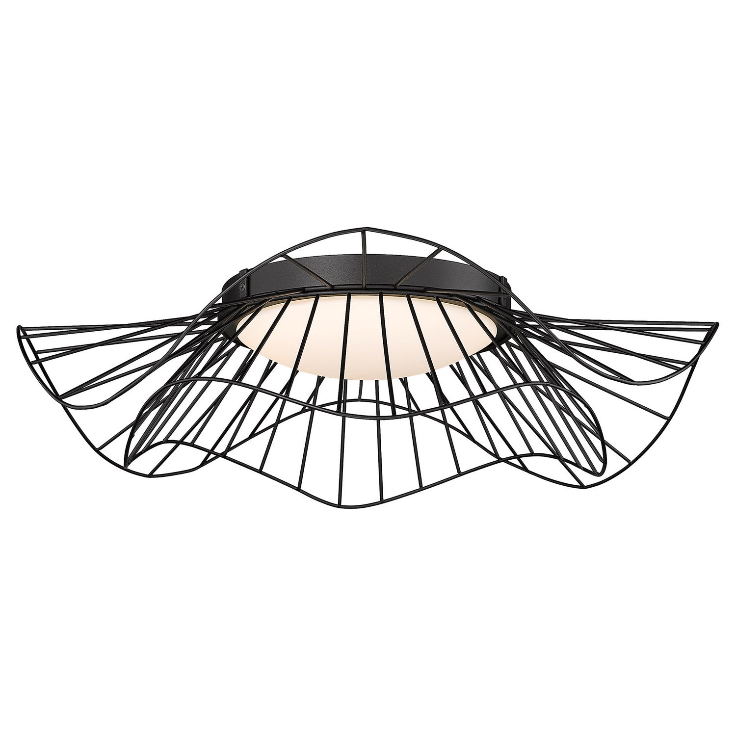 Golden - 9136-FM24 NB-OP - LED Flush Mount - Elena - Natural Black